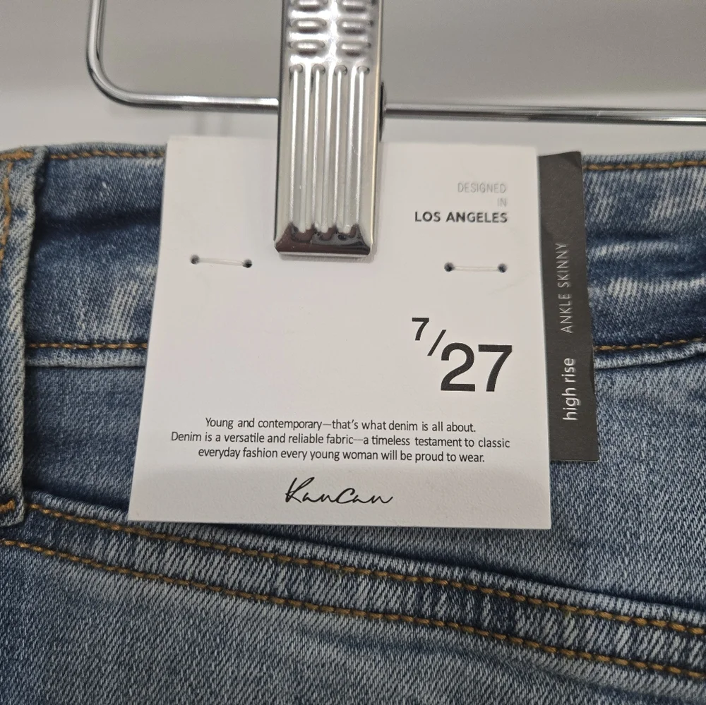 New. KanCan Jeans Women Size 27 / 7 Skinny Ankle - Picture 3 of 4